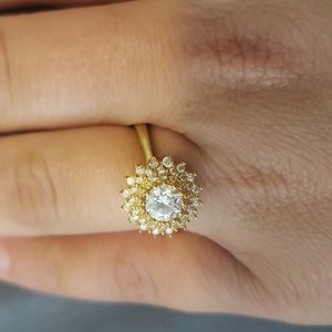 21k gold ring cz